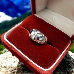 🌺Heavy Vintage Sterling & Gold Ring